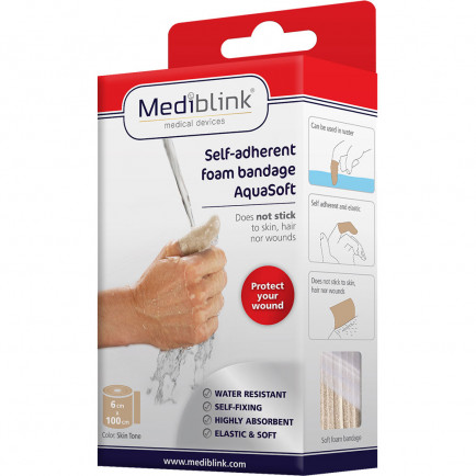 Mediblink Self-Adherent Water Resistant Bandage AquaSoft M142 - Beige