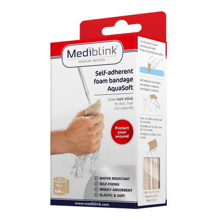 MEDIBLINK Self-Adherent Water Resistant Bandage AquaSoft M142 - Beige